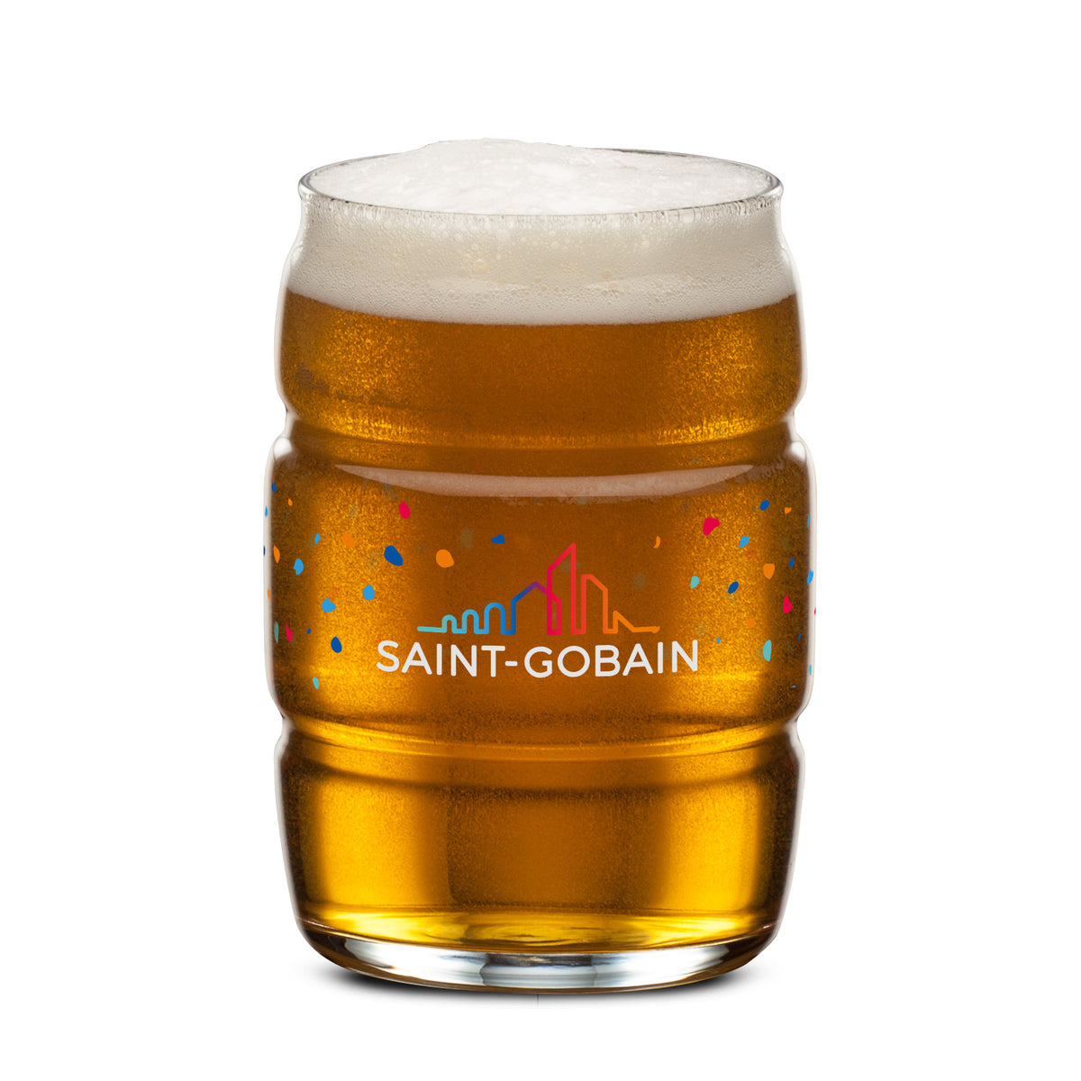 Custom Logo Barrel Beer Glass - VividPrint™