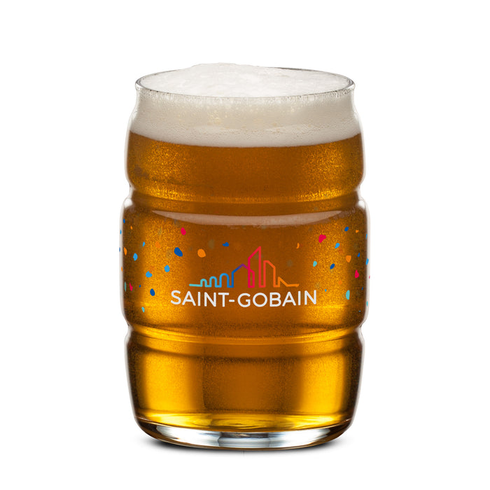 Custom Logo Barrel Beer Glass - VividPrint™