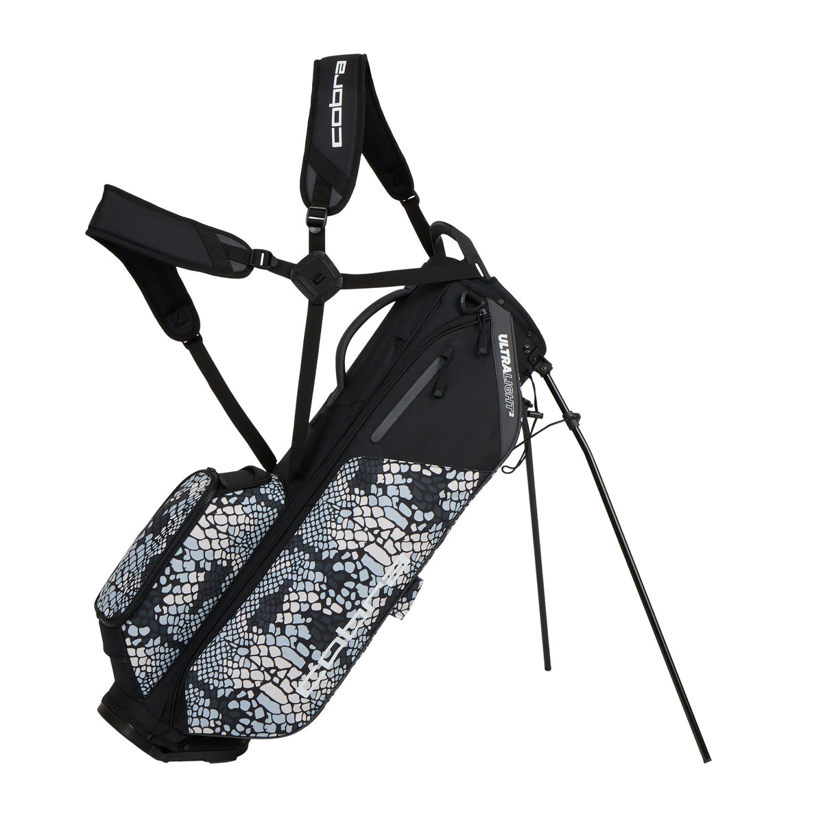 Cobra Ultralight 2 Stand Golf Bag - Black / Snake Camo