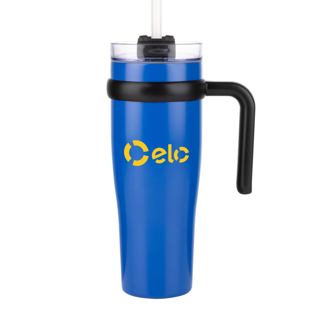 Custom Logo Aralia Tumbler w/Handle & Straw Lid - 30oz