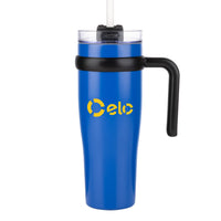Custom Logo Aralia Tumbler w/Handle & Straw Lid - 30oz