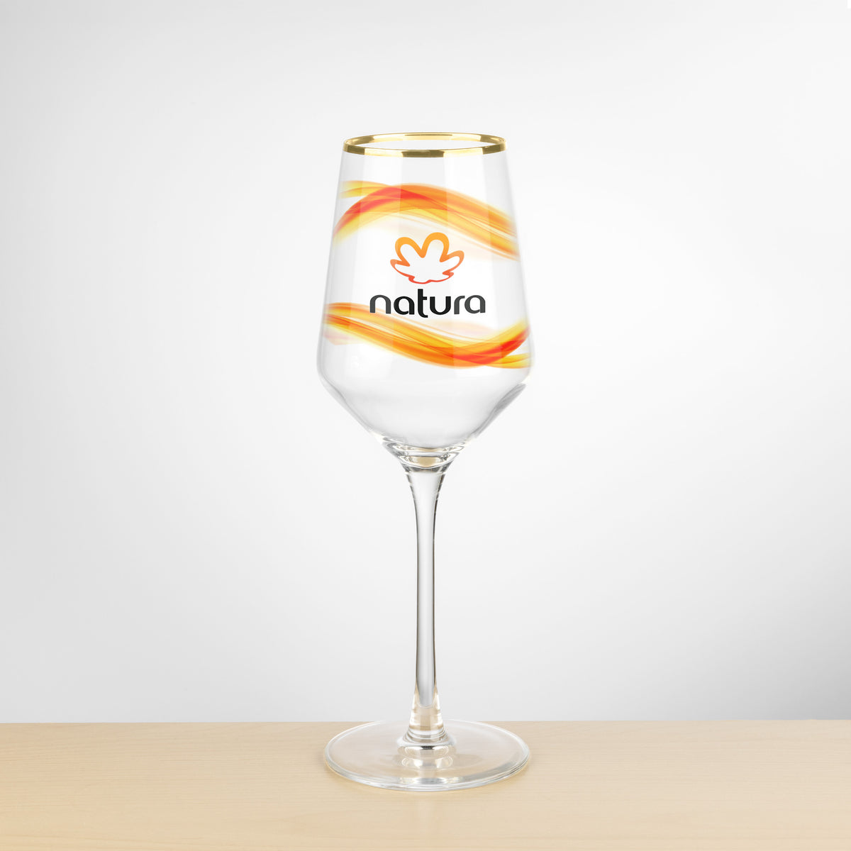 Custom Logo Tucson Gold Rim Wine Glass - VividPrint™