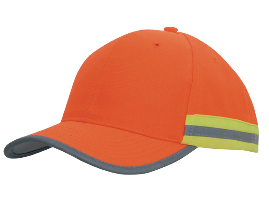 Custom Logo Headwear Canada Hi Vis Cap with Reflective Tape