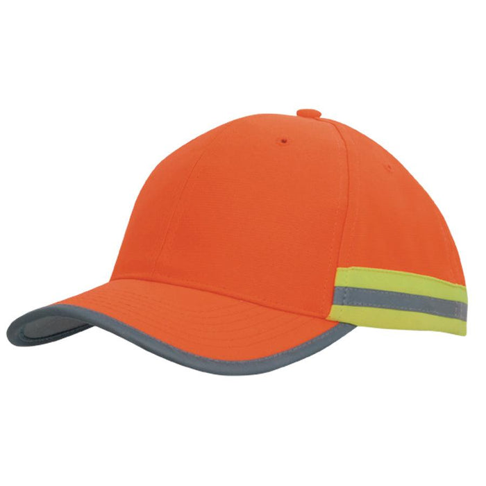 Custom Logo Headwear Canada Hi Vis Cap with Reflective Tape
