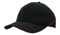 Custom Logo Headwear Canada Brushed Heavy Cotton with Crown Piping and Sandwich