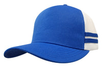Custom Logo Headwear Canada American Premium Twill/Mesh Deep Fit Trucker with Stripes