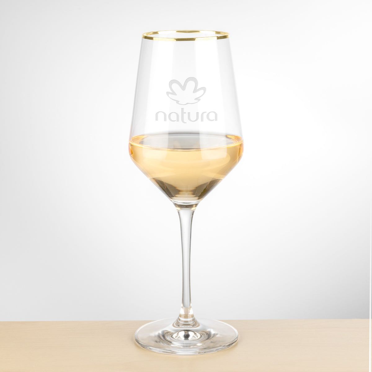 Custom Logo Tucson Gold Rim Wine - Deep Etch