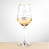 Custom Logo Tucson Gold Rim Wine - Deep Etch