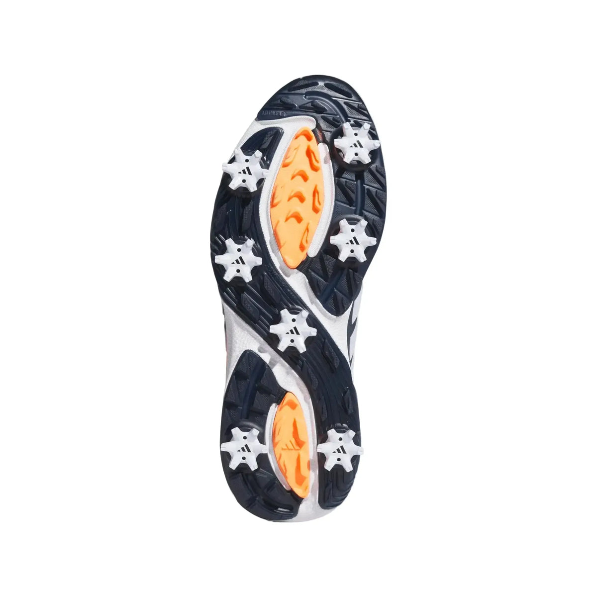 Adidas AdiPower 26 Men's Golf Shoes - White/Collegiate Navy/Orange