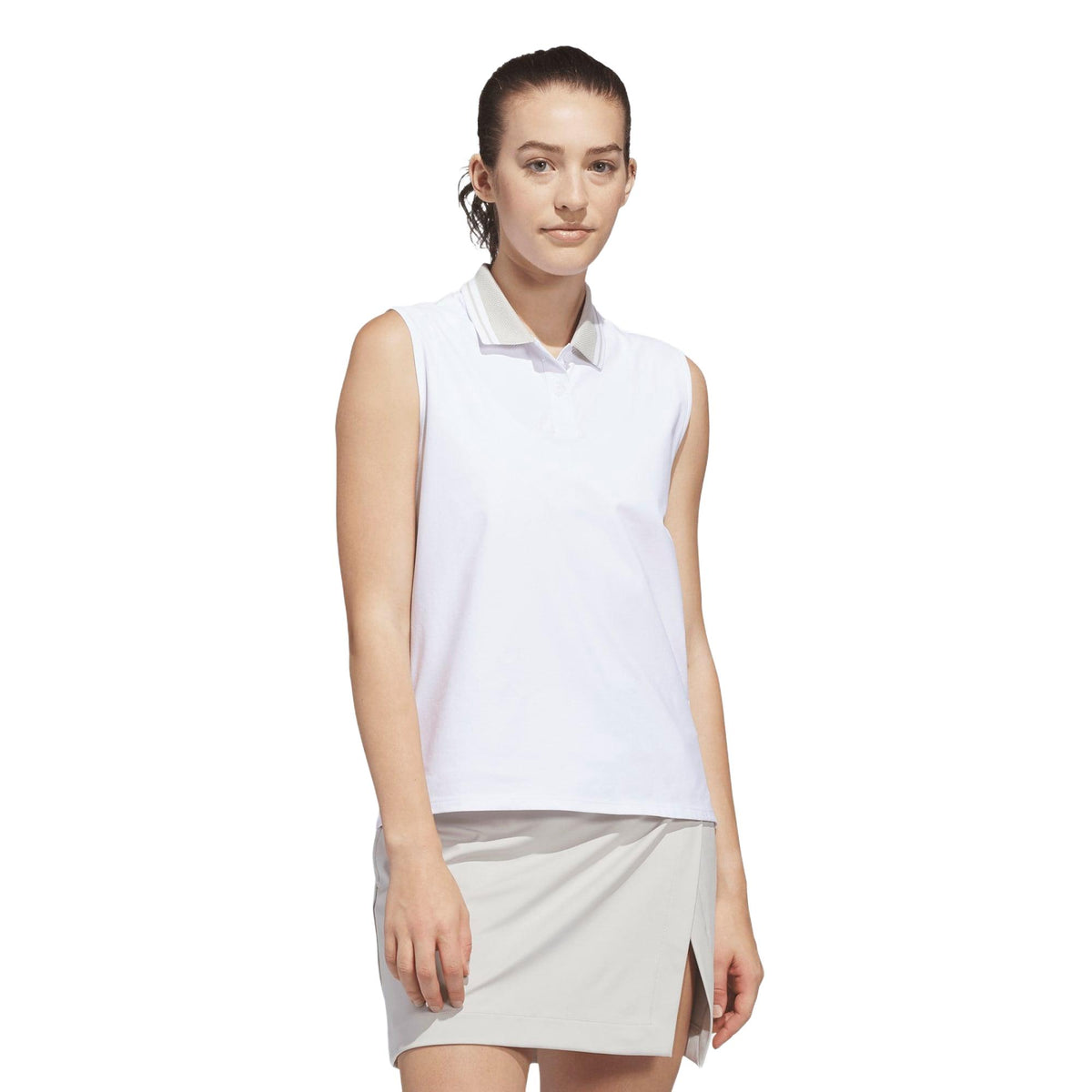 Adidas Beyond The Course Twistknit Sleeveless Polo Shirt