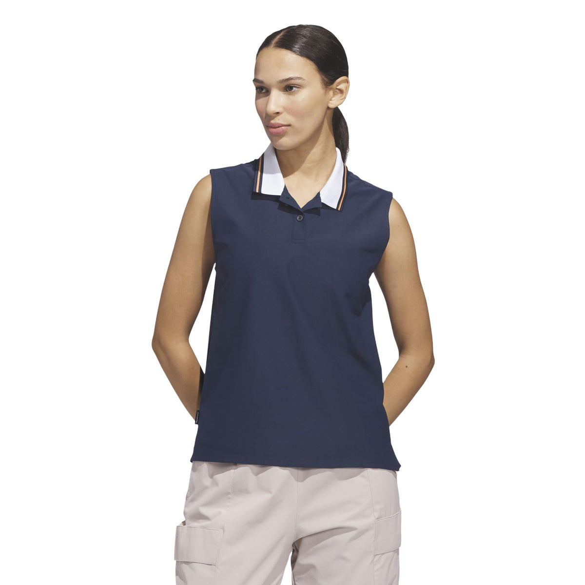 Adidas Beyond The Course Twistknit Sleeveless Polo Shirt