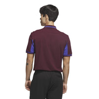 Adidas Beyond The Course Vent Twistknit Polo Shirt - Maroon / Dual Indigo