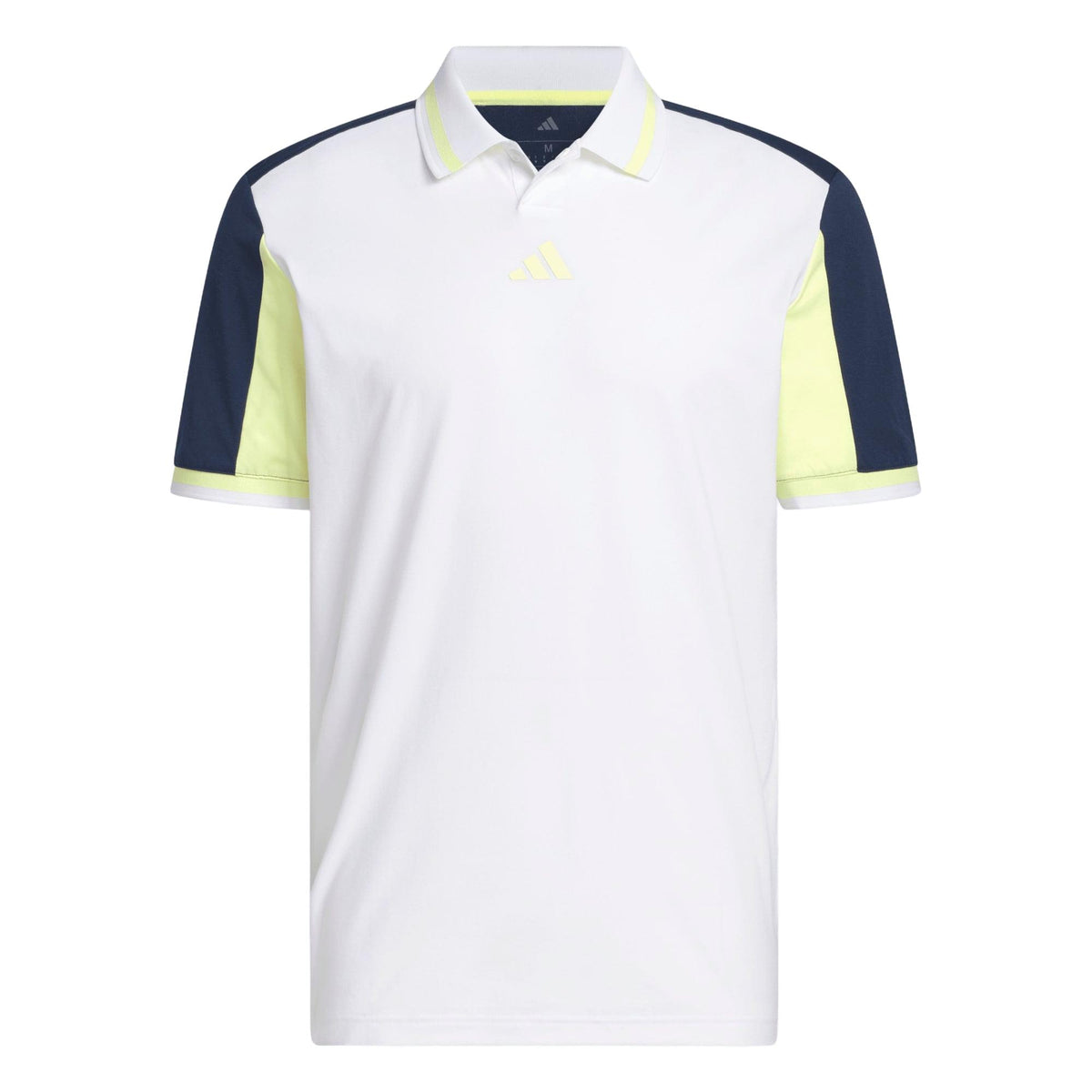 Adidas Beyond The Course Vent Twistknit Polo Shirt - White / Frozen Lemon