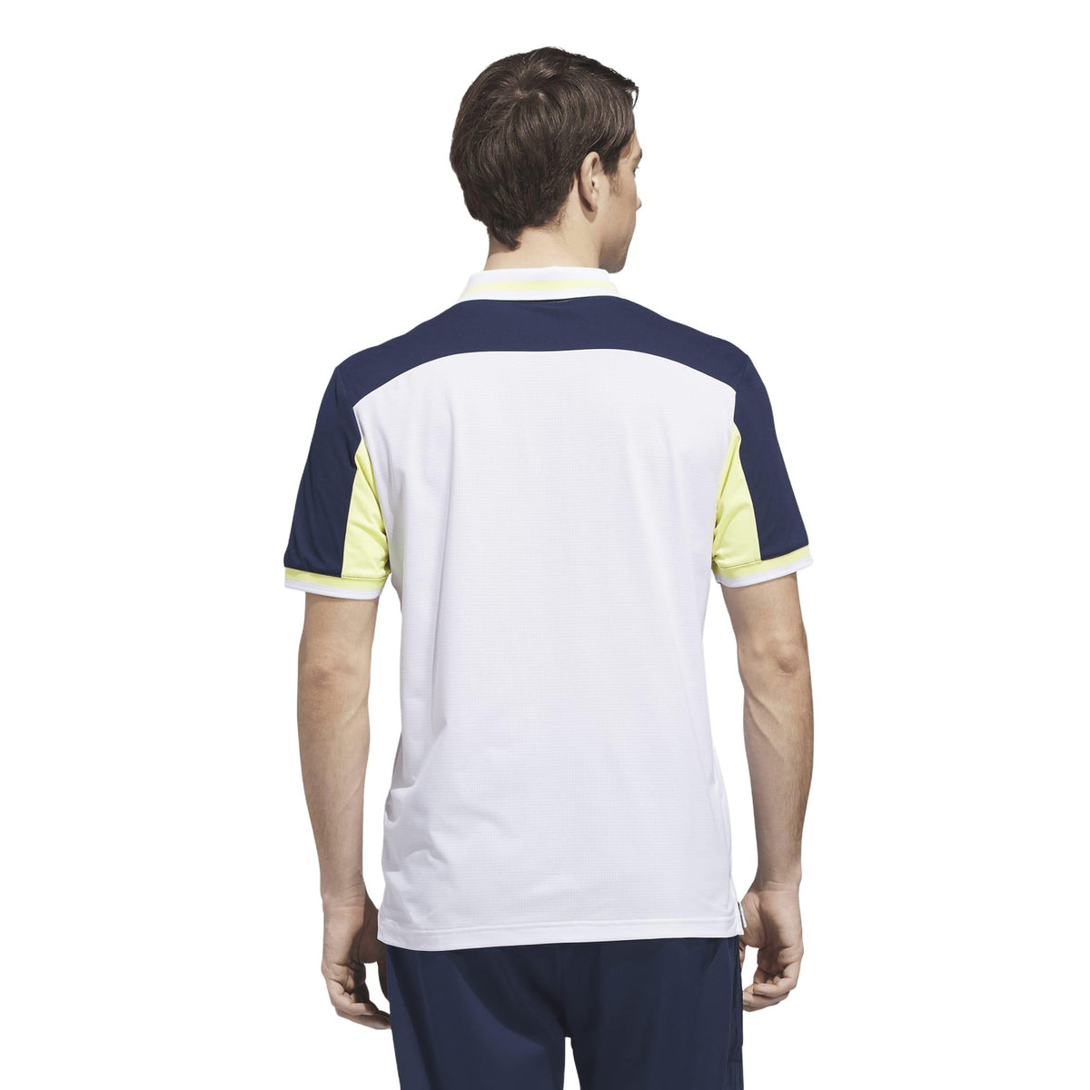 Adidas Beyond The Course Vent Twistknit Polo Shirt - White / Frozen Lemon