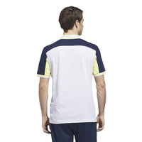 Adidas Beyond The Course Vent Twistknit Polo Shirt - White / Frozen Lemon