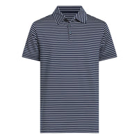 Adidas Boys Climacool Striped Polo Shirt - Collegiate Navy / White