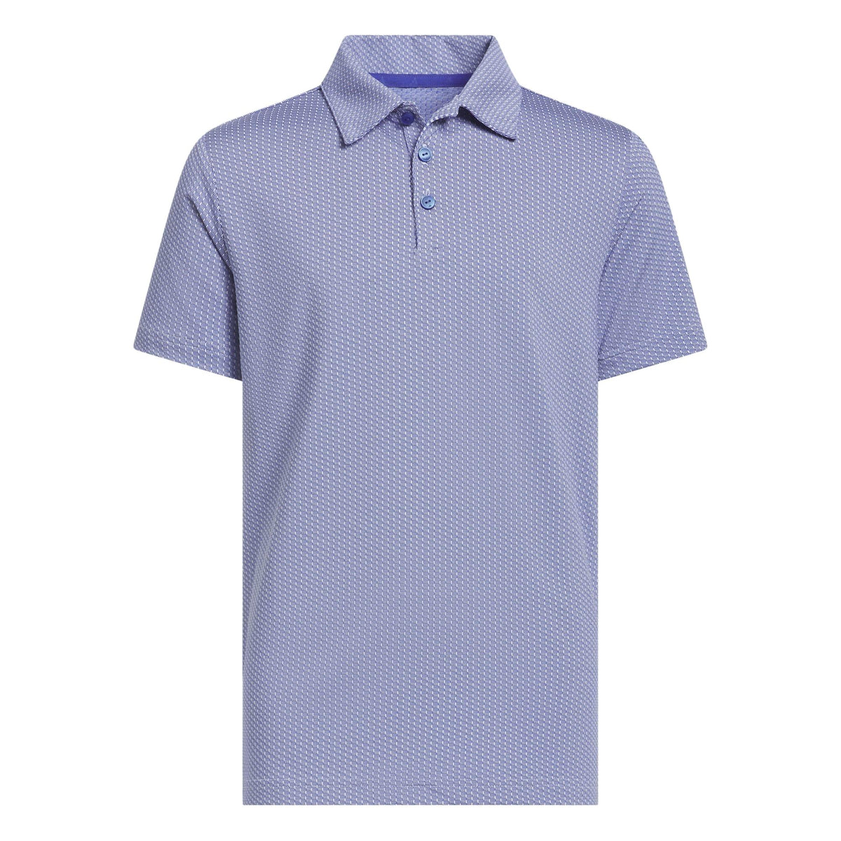 Adidas Boys Textured Short Sleeve Polo Shirt - Dual Indigo / White