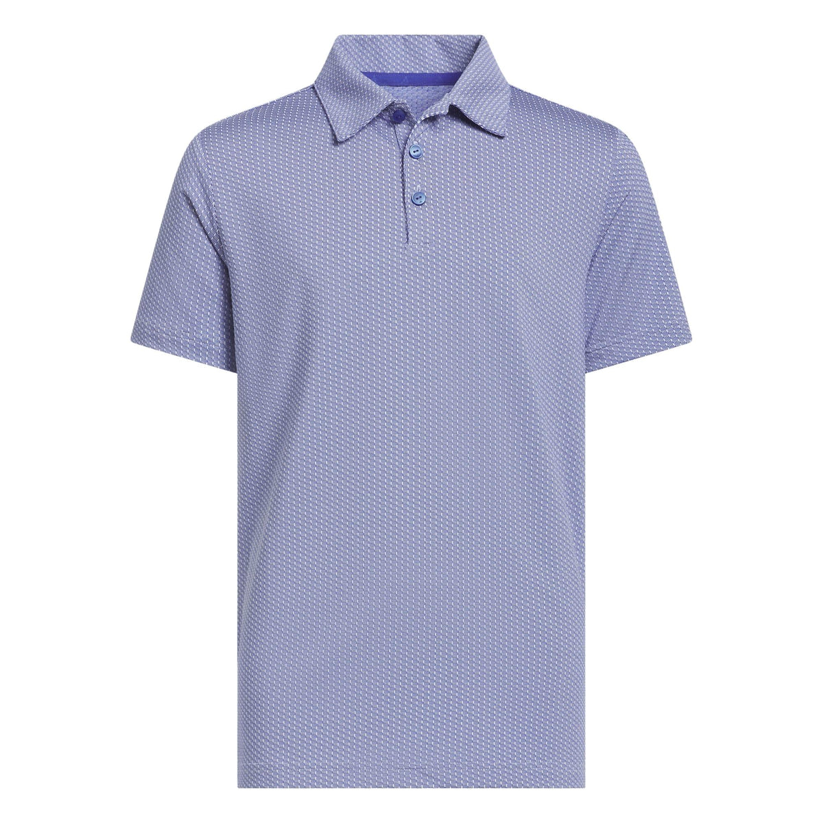 Adidas Boys Textured Short Sleeve Polo Shirt - Dual Indigo / White
