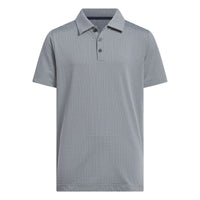 Adidas Boys Textured Short Sleeve Polo Shirt - Wonder Sage