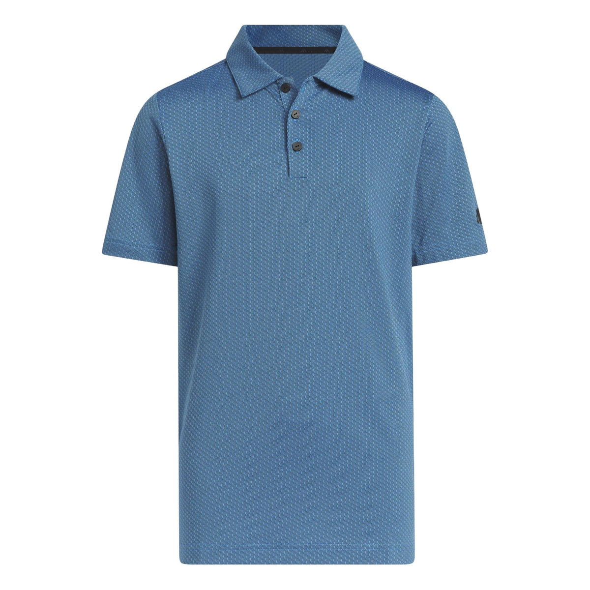 Adidas Boys Textured Short Sleeve Polo Shirt - Lucid Ray Blue