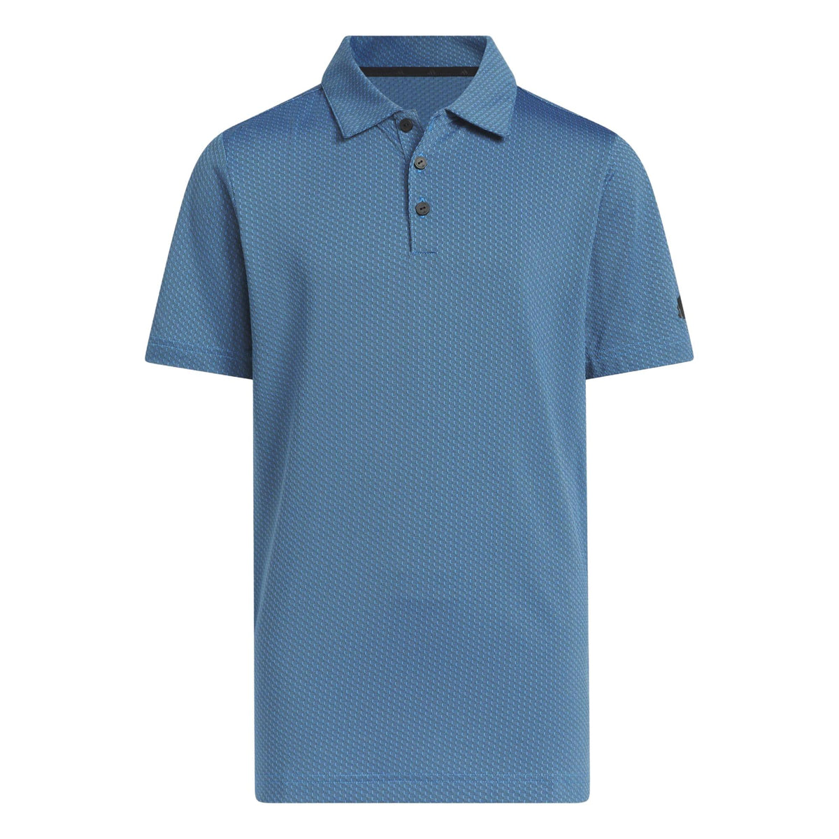 Adidas Boys Textured Short Sleeve Polo Shirt - Lucid Ray Blue