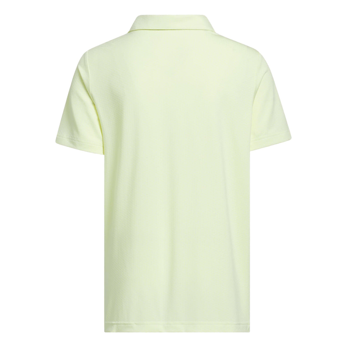 Adidas Boys Textured Short Sleeve Polo Shirt - Frozen Lemon / White