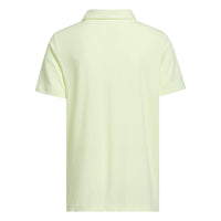 Adidas Boys Textured Short Sleeve Polo Shirt - Frozen Lemon / White