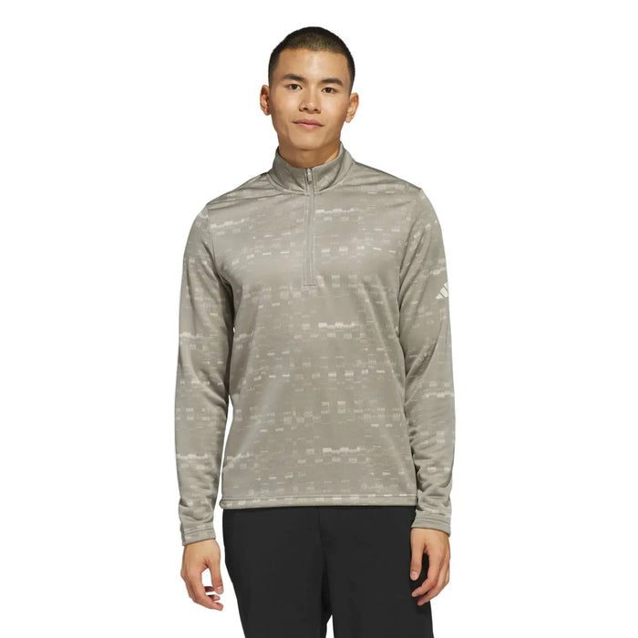 Adidas Core Printed 1/4 Zip Golf Sweatshirt - Mens