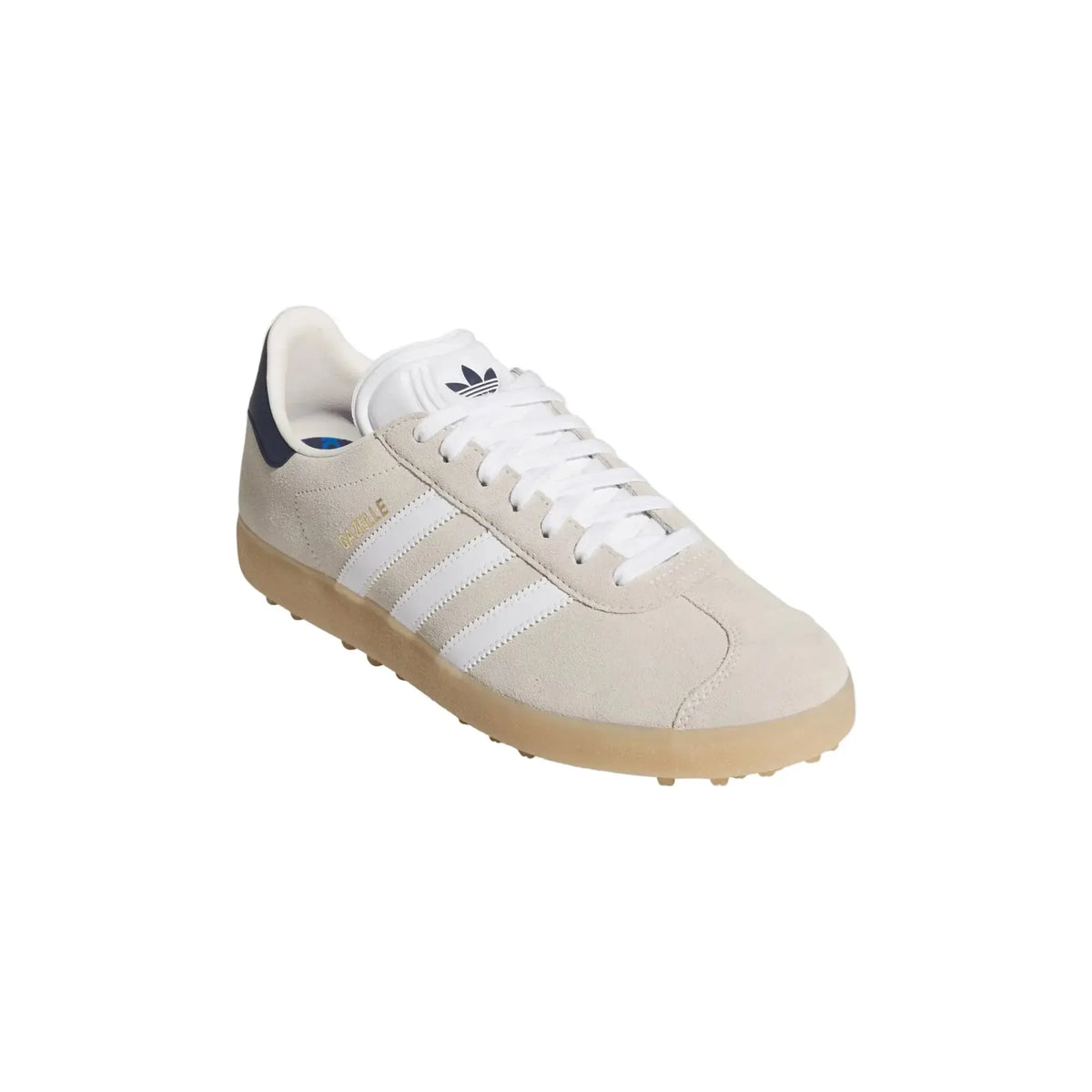Adidas Gazelle Golf Shoe Beige/White/Navy - OPEN BOX SIZE 8.5