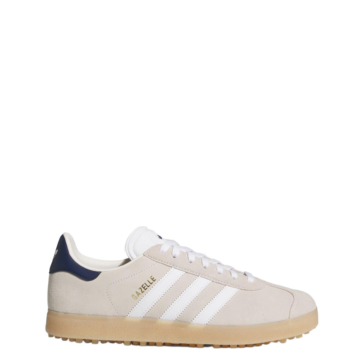 Gazelle Spikeless Golf Shoes - Chalk White / Cloud White / Night Indigo