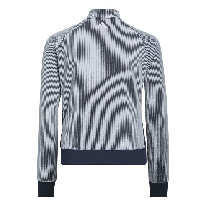 Adidas Girls Textured Quarter Zip Top