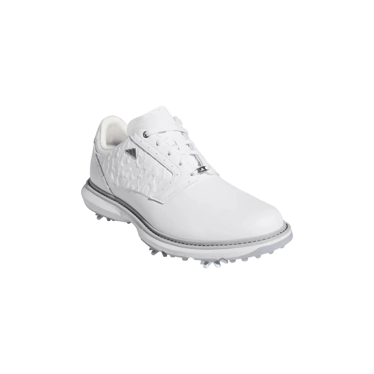 White golf shoe on a light gray background