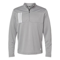 Adidas Men's 3-Stripes Double-Knit Quarter-Zip Pullover