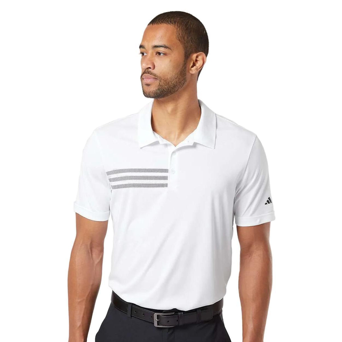 Custom Logo Adidas Men's 3-Stripes Chest Polo