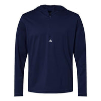 Custom Logo Adidas Men's Lightweight Quarter-Zip Hooded Pullover