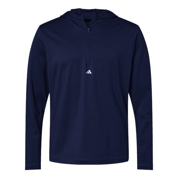 Custom Logo Adidas Men's Lightweight Quarter-Zip Hooded Pullover