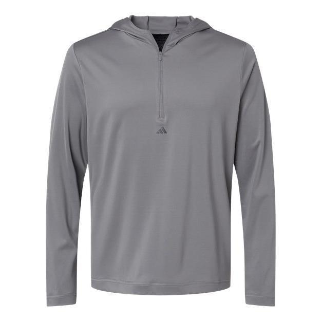 Custom Logo Adidas Men's Lightweight Quarter-Zip Hooded Pullover