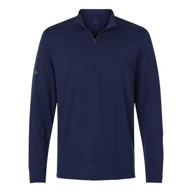 Adidas Men's Textured Stripe Quarter-Zip Pullover