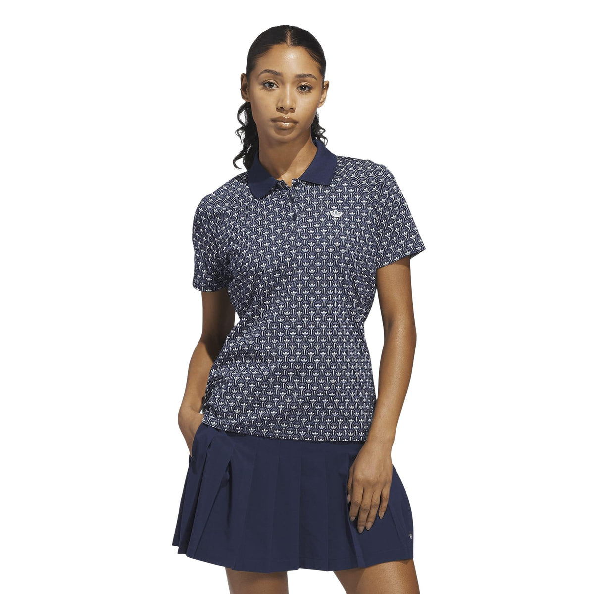 Adidas Originals All Over Trefoil Polo Shirt
