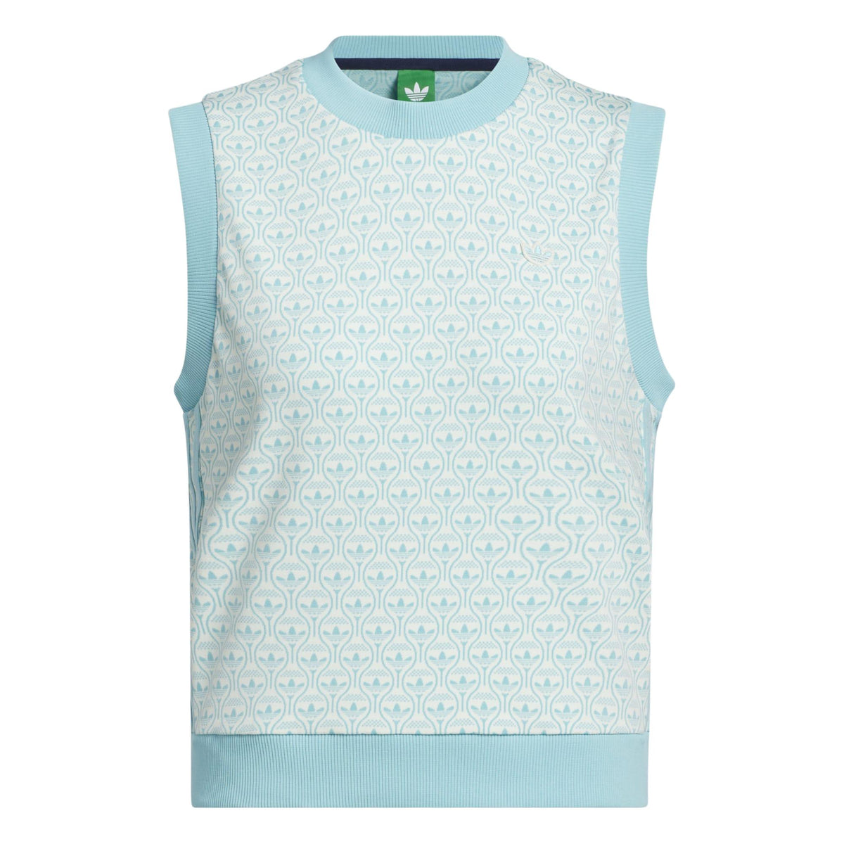Adidas Originals All Over Vest - Cloud White / Light Aqua