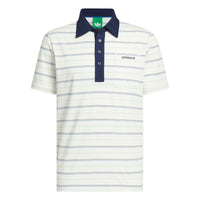 Adidas Originals Archive Stripe Polo - Chalk White / Pure Lemon