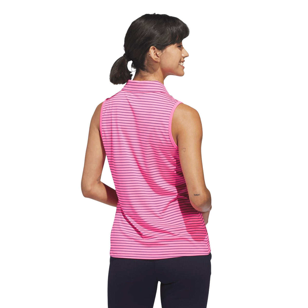 Adidas Performance Stripe Sleeveless Polo