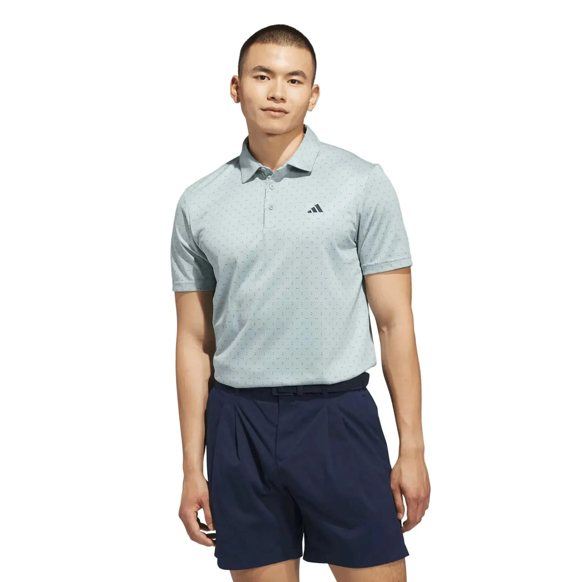 Adidas Performance Textured Polo Egg Blue