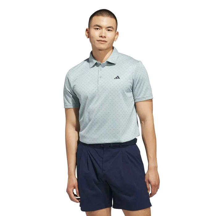 Adidas Performance Textured Polo Egg Blue