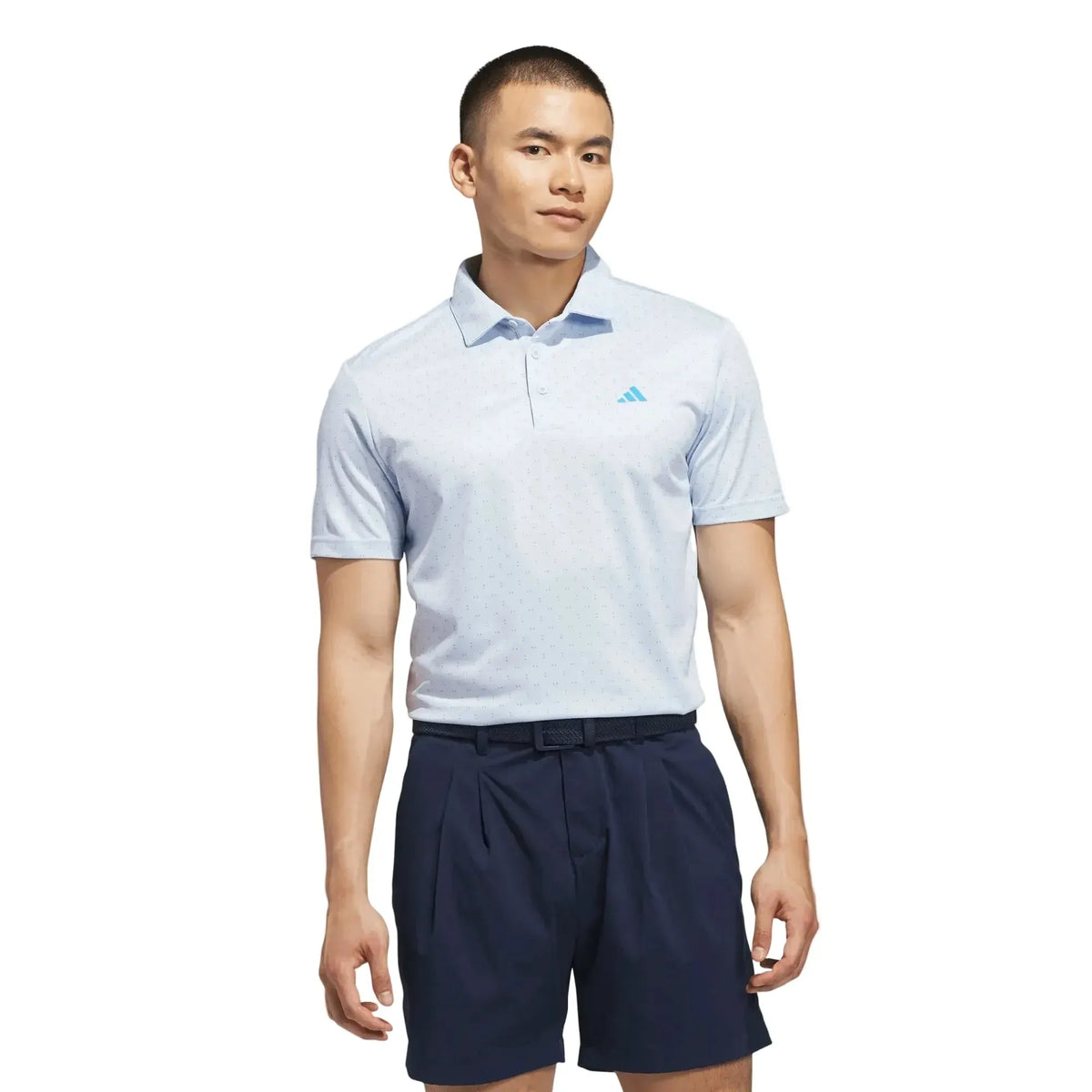 Adidas Performance Textured Polo Light Blue