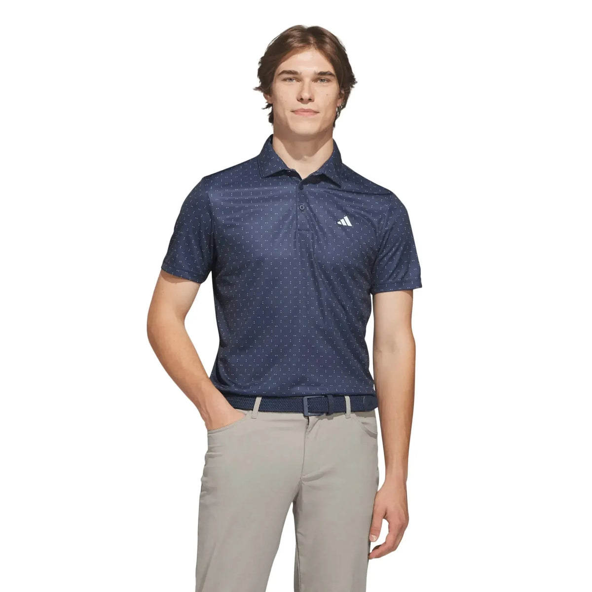 Adidas Performance Textured Polo Navy