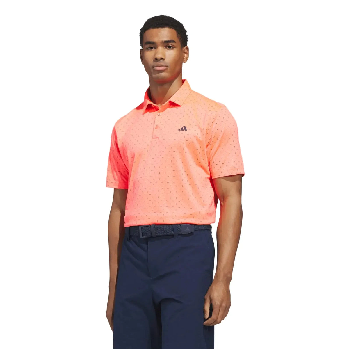 Adidas Performance Textured Polo Sol Orange