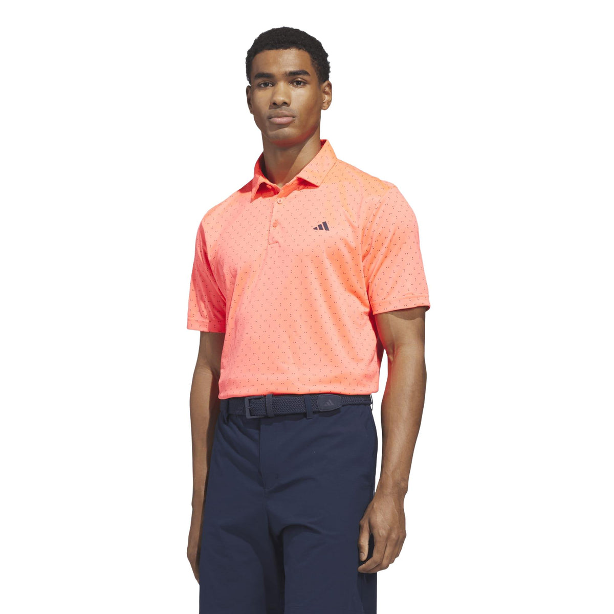 Adidas Performance Textured Print Polo Shirt