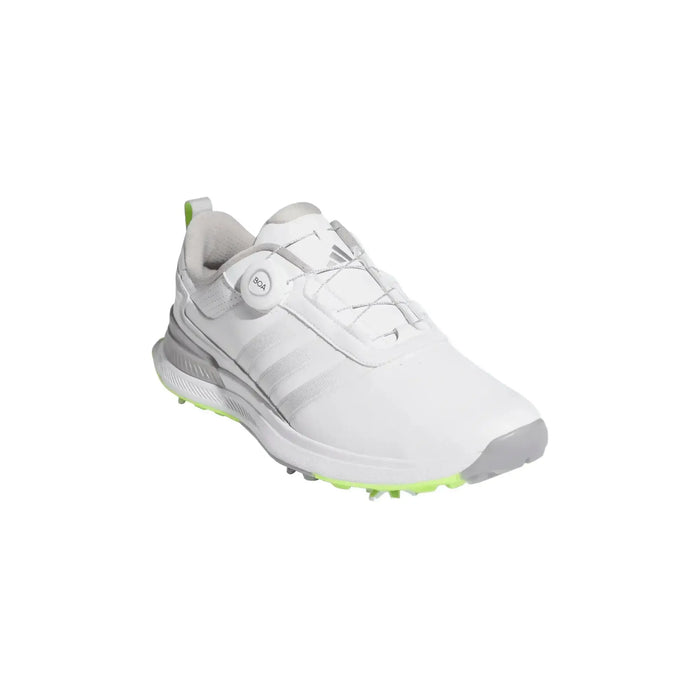 Adidas R2G Boa Men's Golf Shoes - White/Silver/Green