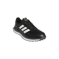 Adidas S2G Leather Men's Spikeless Golf Shoes - Black/White
